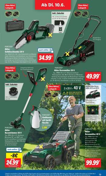 thumbnail - PARKSIDE® Akku-Rasenmäher 20 V
