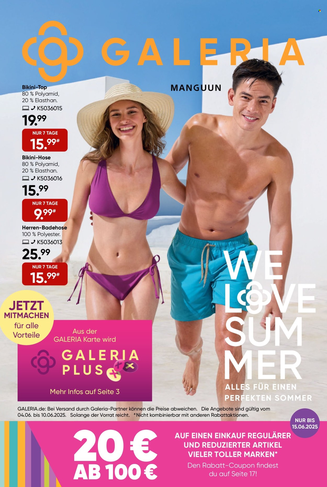GALERIA Karstadt Kaufhof Prospekte  - 4.06.2025 - 10.06.2025. Seite 1
