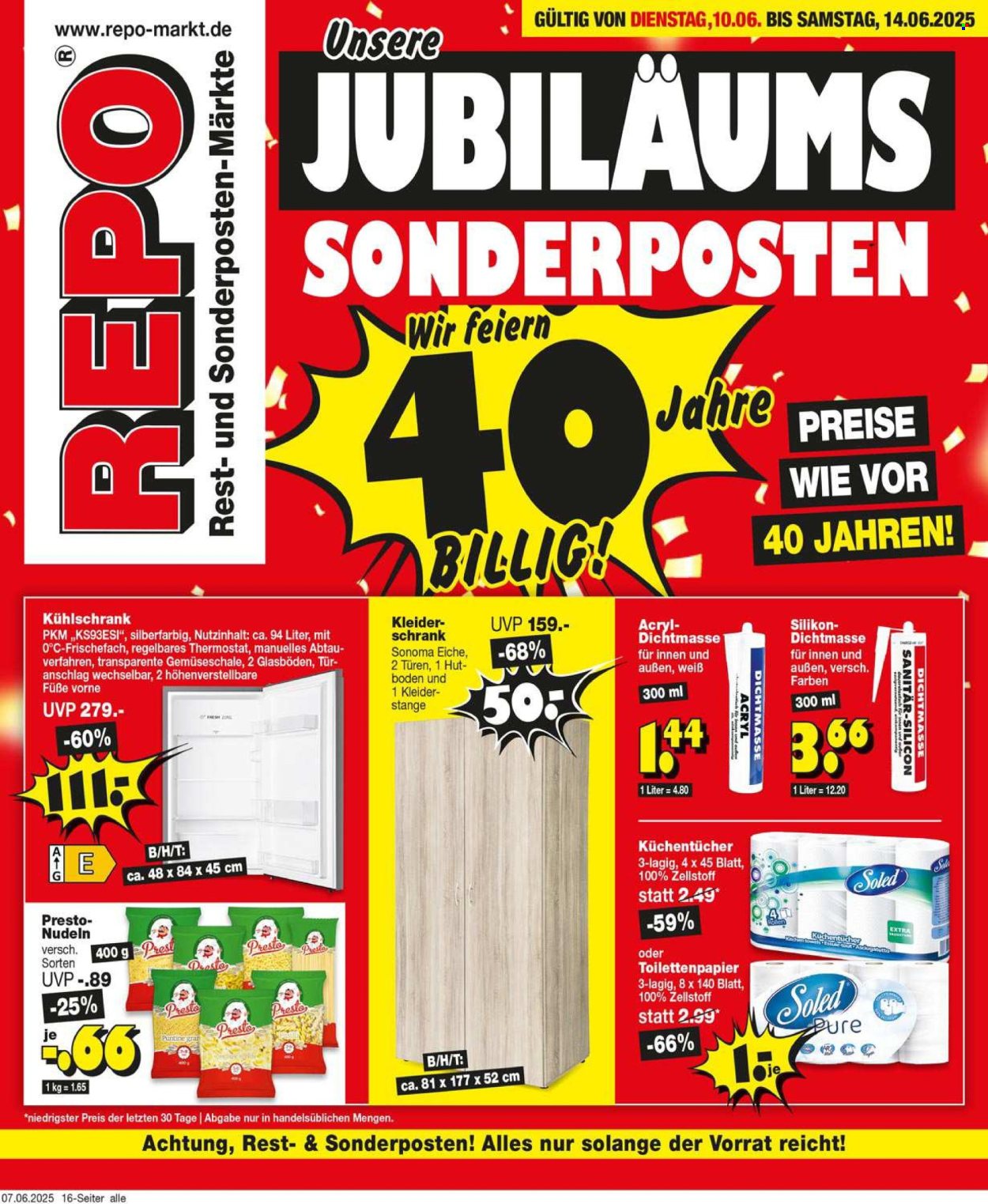 Repo Prospekte  - 10.06.2025 - 14.06.2025. Seite 1