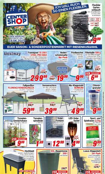 Prospekte CENTERSHOP - 16.06.2025 - 21.06.2025.
