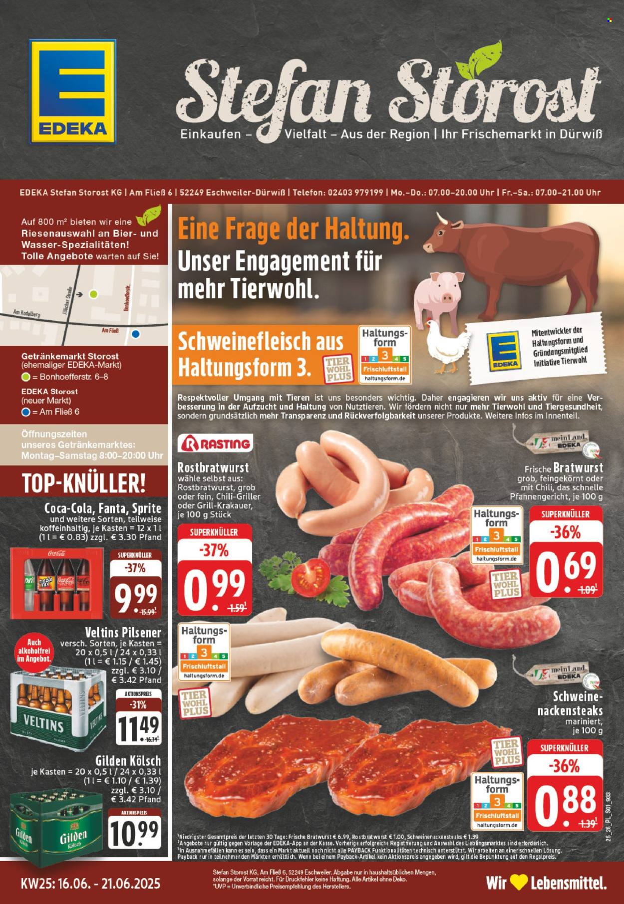 Edeka Prospekte  - 16.06.2025 - 21.06.2025. Seite 1