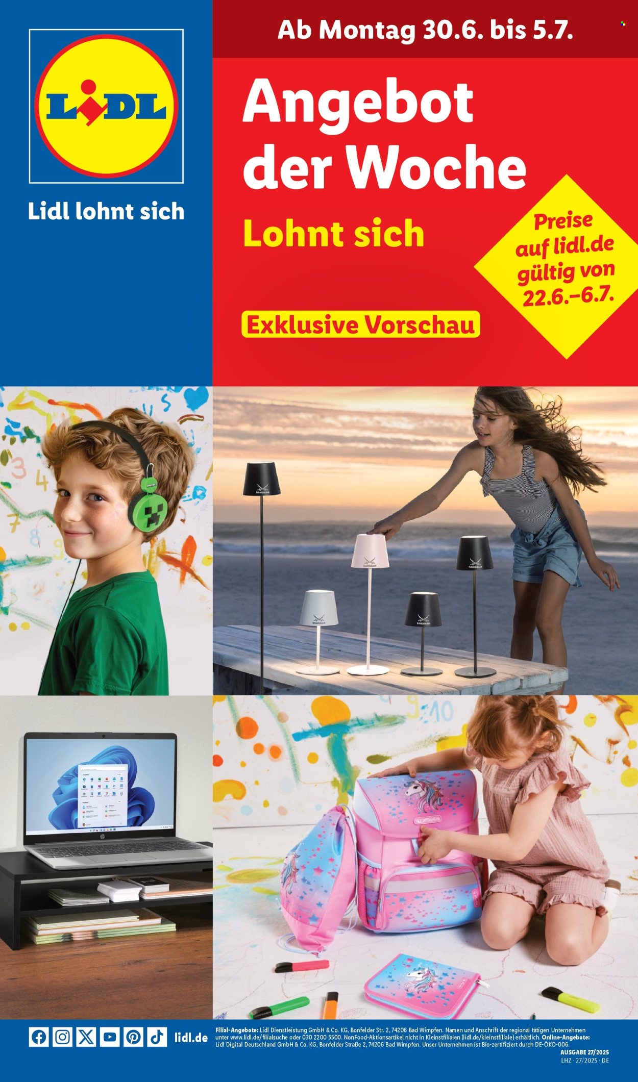Lidl Prospekte  - 30.06.2025 - 5.07.2025. Seite 1