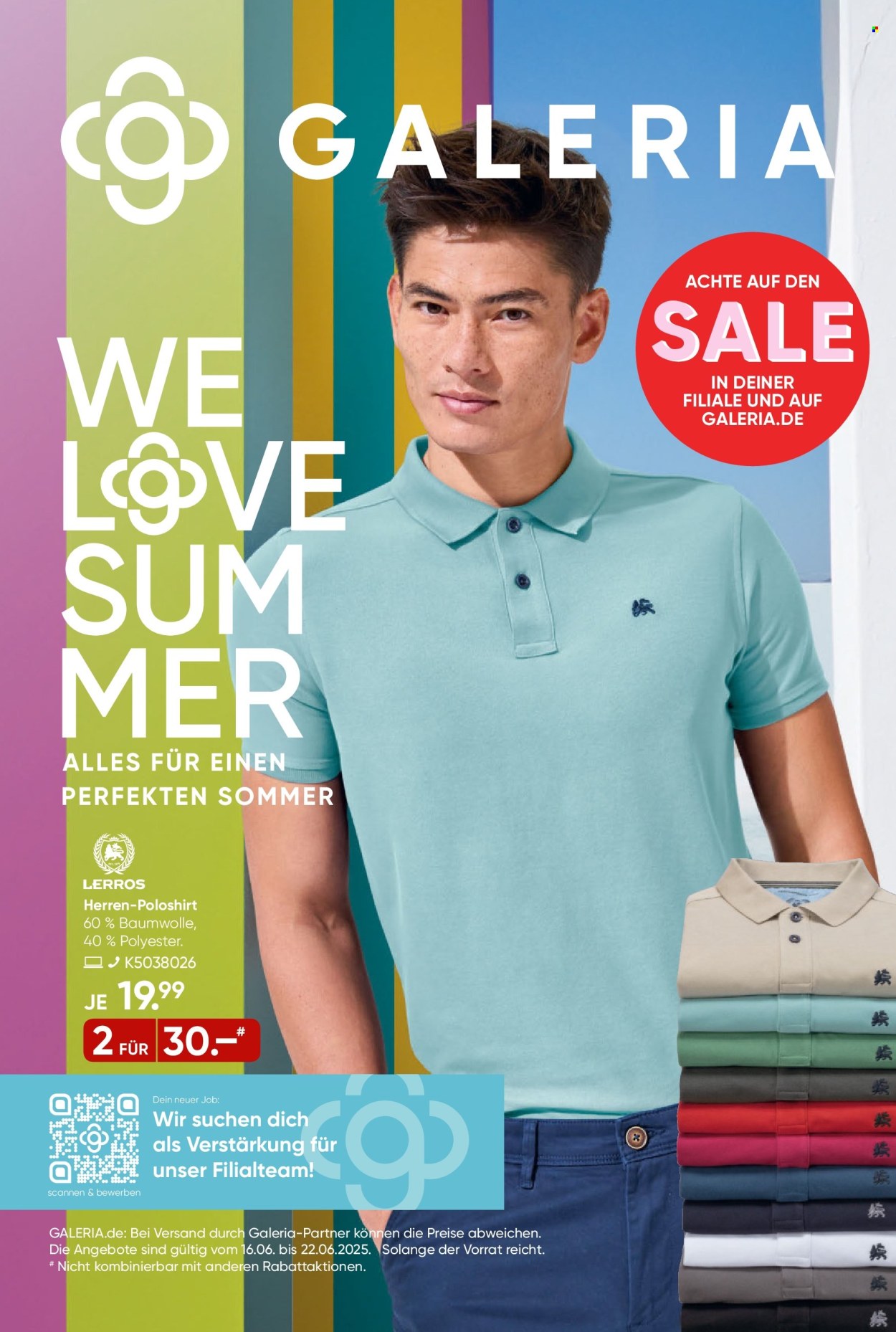 GALERIA Karstadt Kaufhof Prospekte  - 16.06.2025 - 22.06.2025. Seite 1