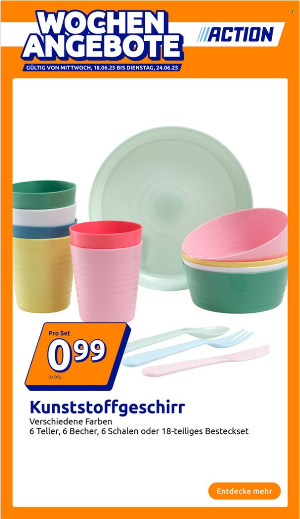 Action Prospekte  - 18.06.2025 - 24.06.2025. Seite 1
