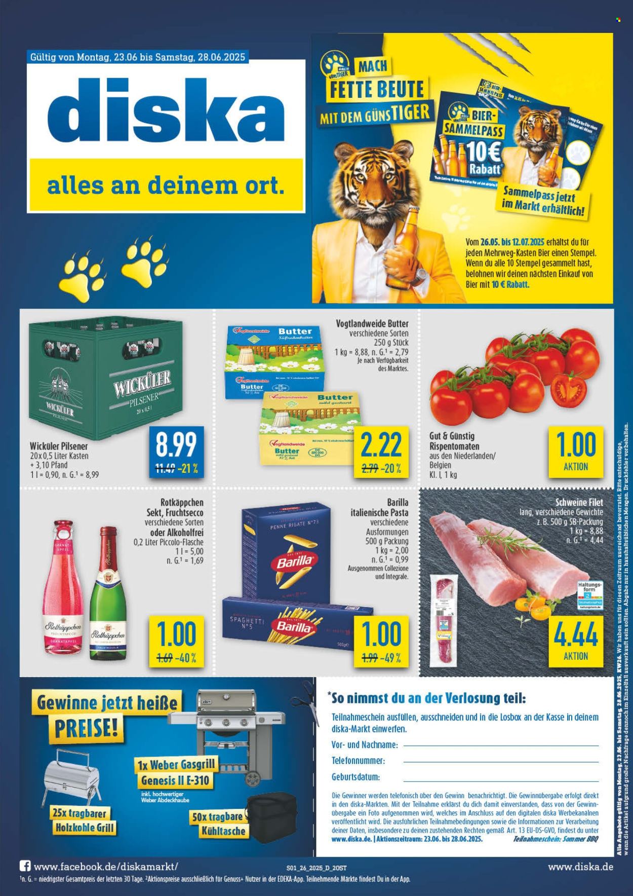 Diska Prospekte  - 23.06.2025 - 28.06.2025. Seite 1
