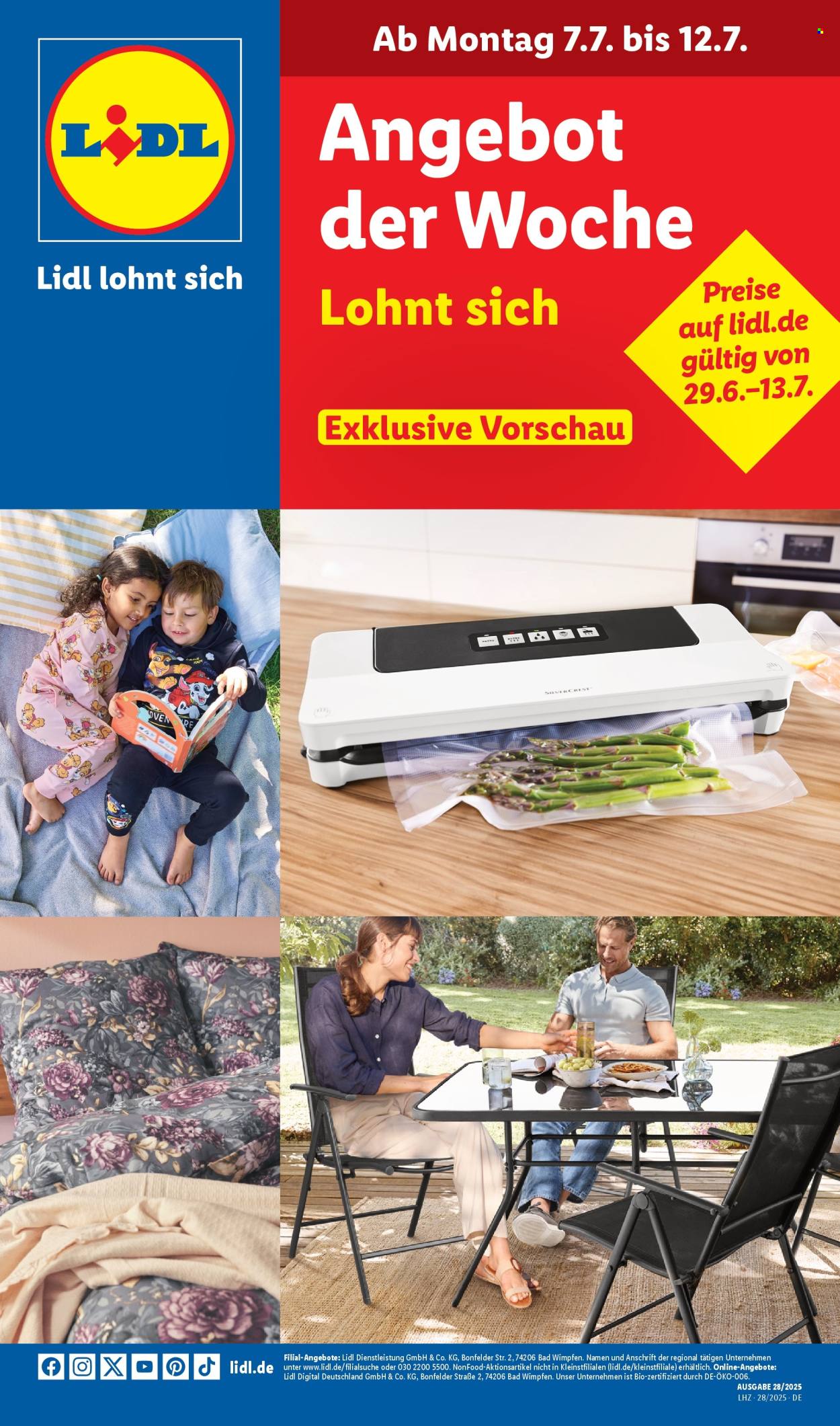 Lidl Prospekte  - 7.07.2025 - 12.07.2025. Seite 1