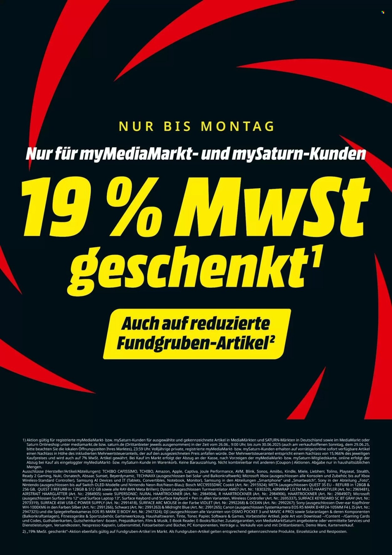 MediaMarkt Prospekte  - 26.06.2025 - 30.06.2025. Seite 1