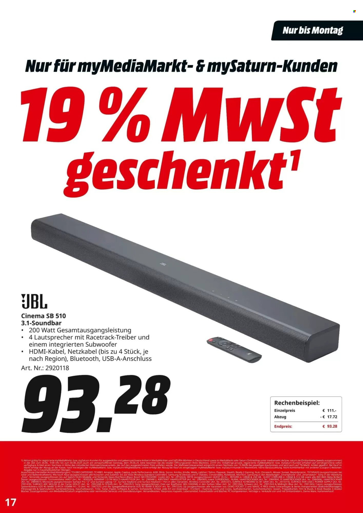 MediaMarkt Prospekte  - 26.06.2025 - 30.06.2025. Seite 17