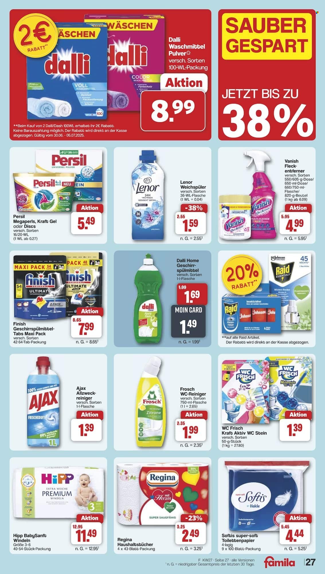 famila Prospekte  - 30.06.2025 - 5.07.2025. Seite 38
