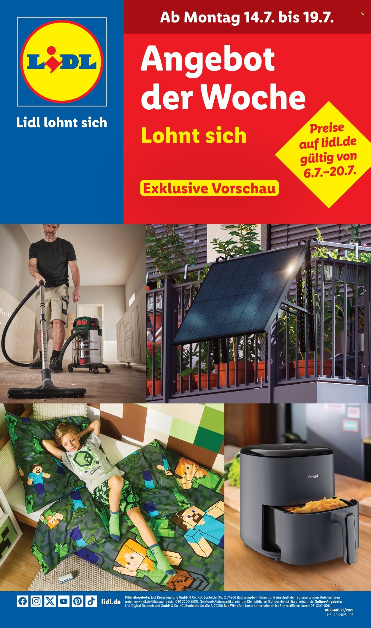 Lidl Prospekte  - 14.07.2025 - 19.07.2025. Seite 1