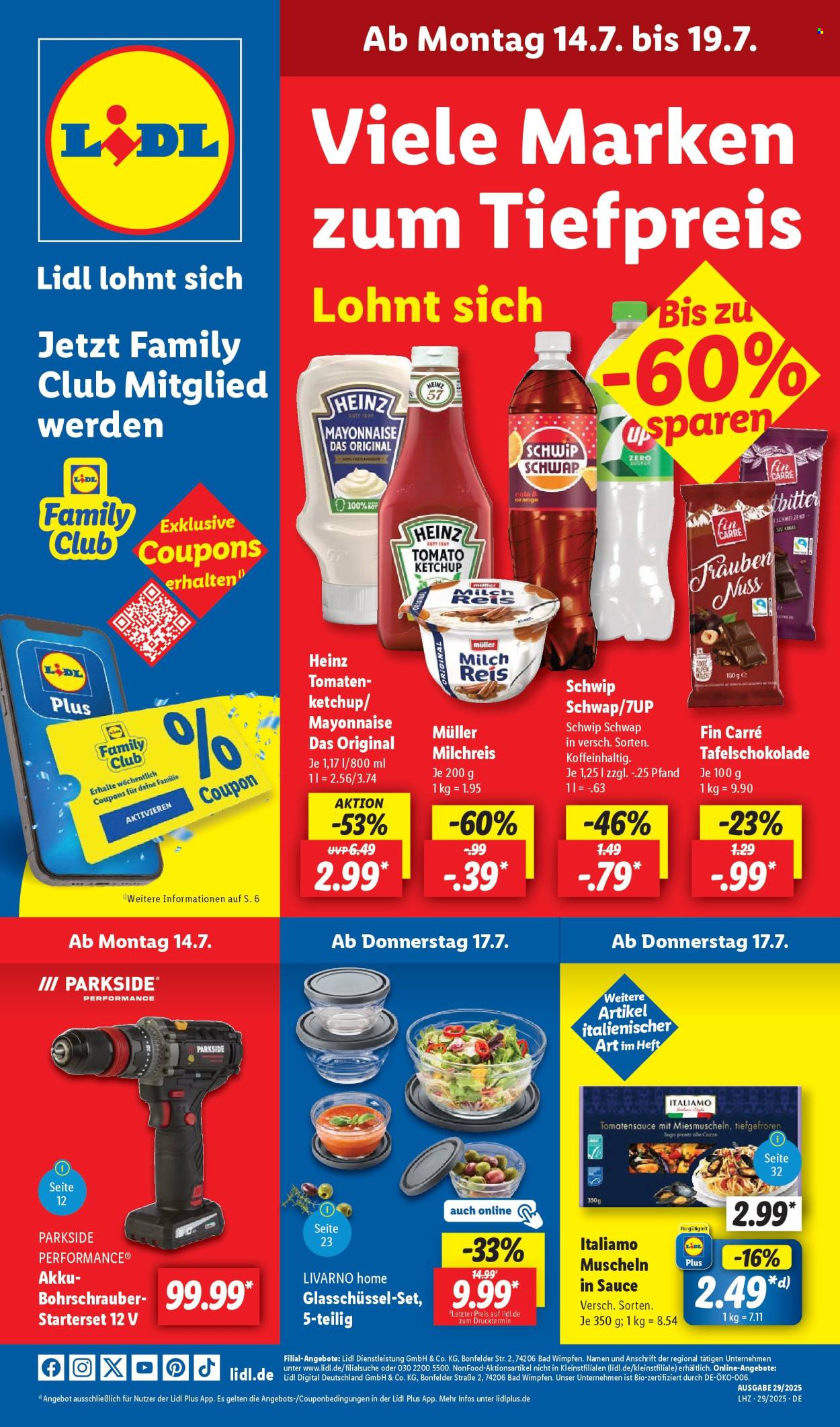 Lidl Prospekte  - 14.07.2025 - 19.07.2025. Seite 1