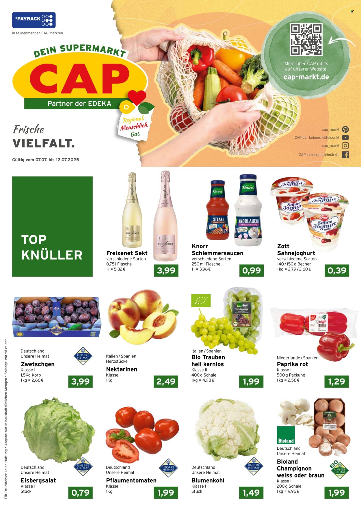 CAP-Markt Prospekte  - 7.07.2025 - 12.07.2025. Seite 1