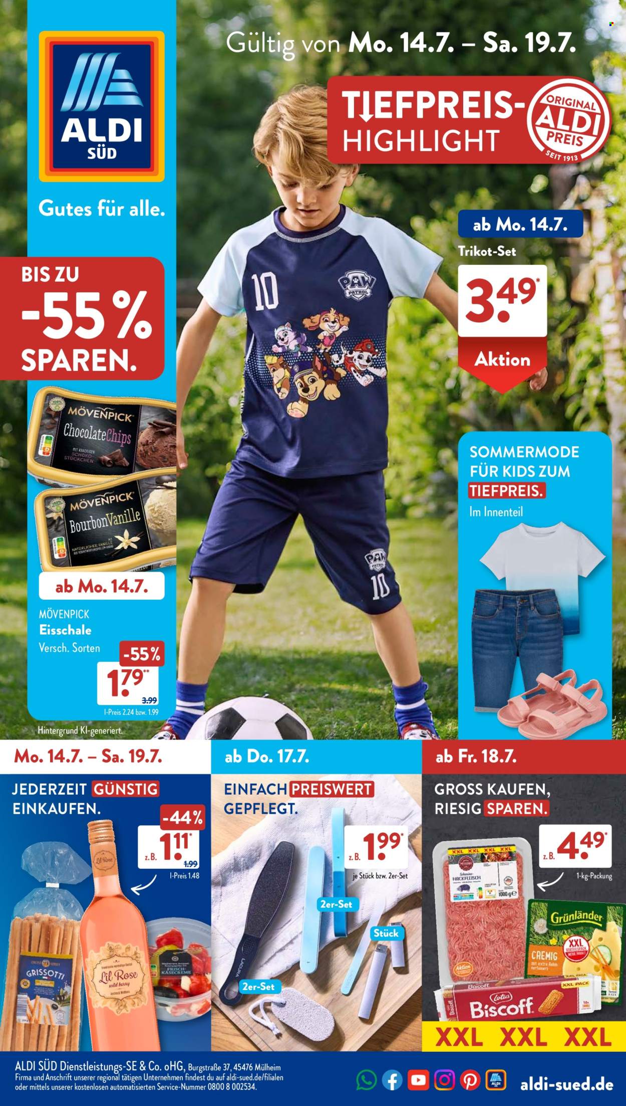 ALDI SÜD Prospekte  - 14.07.2025 - 19.07.2025. Seite 1