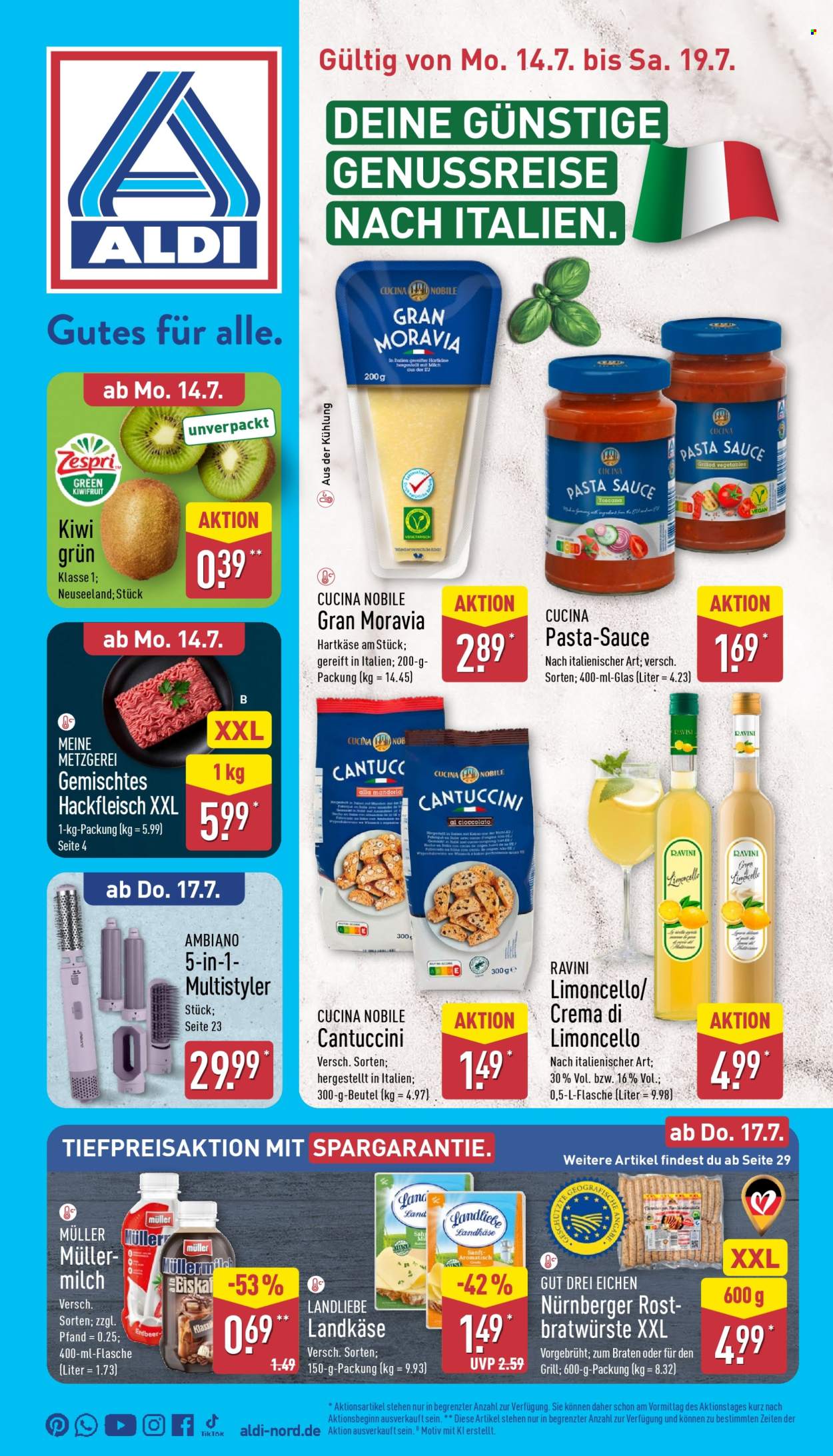 ALDI Nord Prospekte  - 14.07.2025 - 19.07.2025. Seite 1