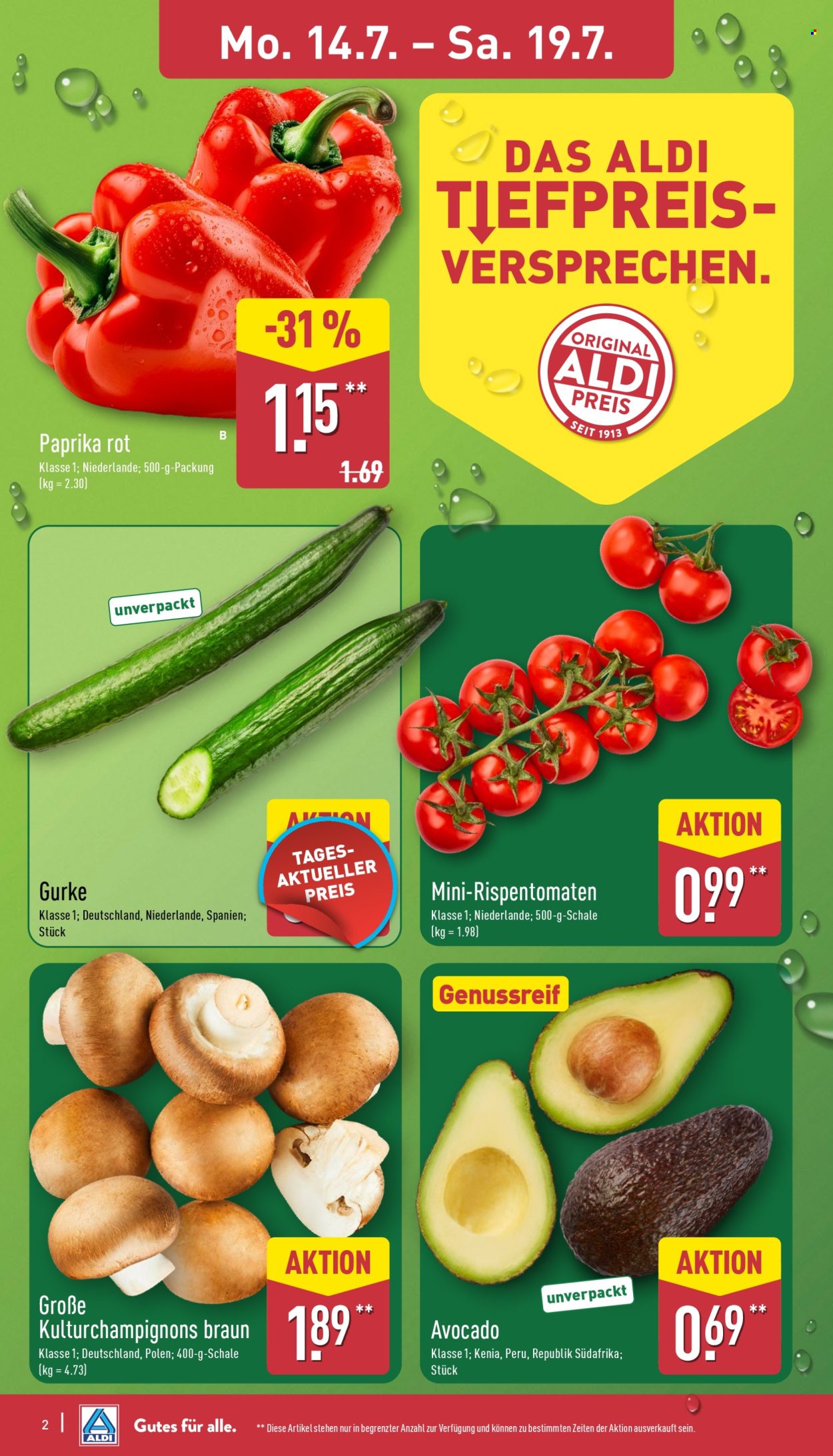 ALDI Nord Prospekte  - 14.07.2025 - 19.07.2025. Seite 2