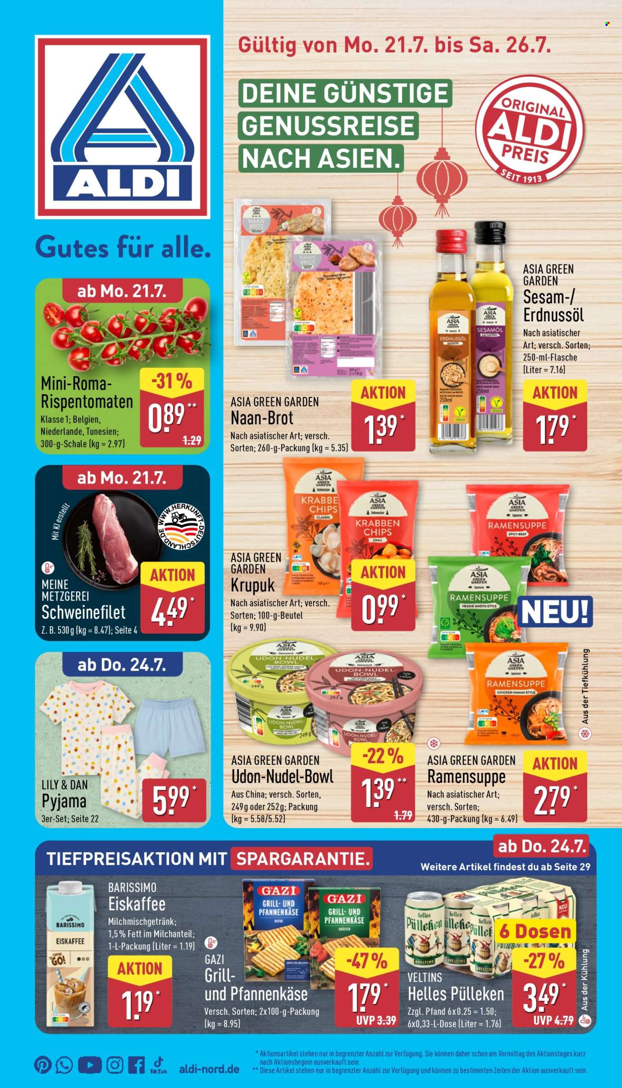 ALDI Nord Prospekte  - 21.07.2025 - 26.07.2025. Seite 1