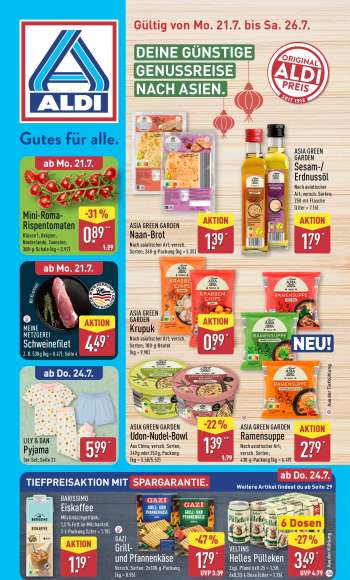 Prospekte ALDI Nord - 21.07.2025 - 26.07.2025.