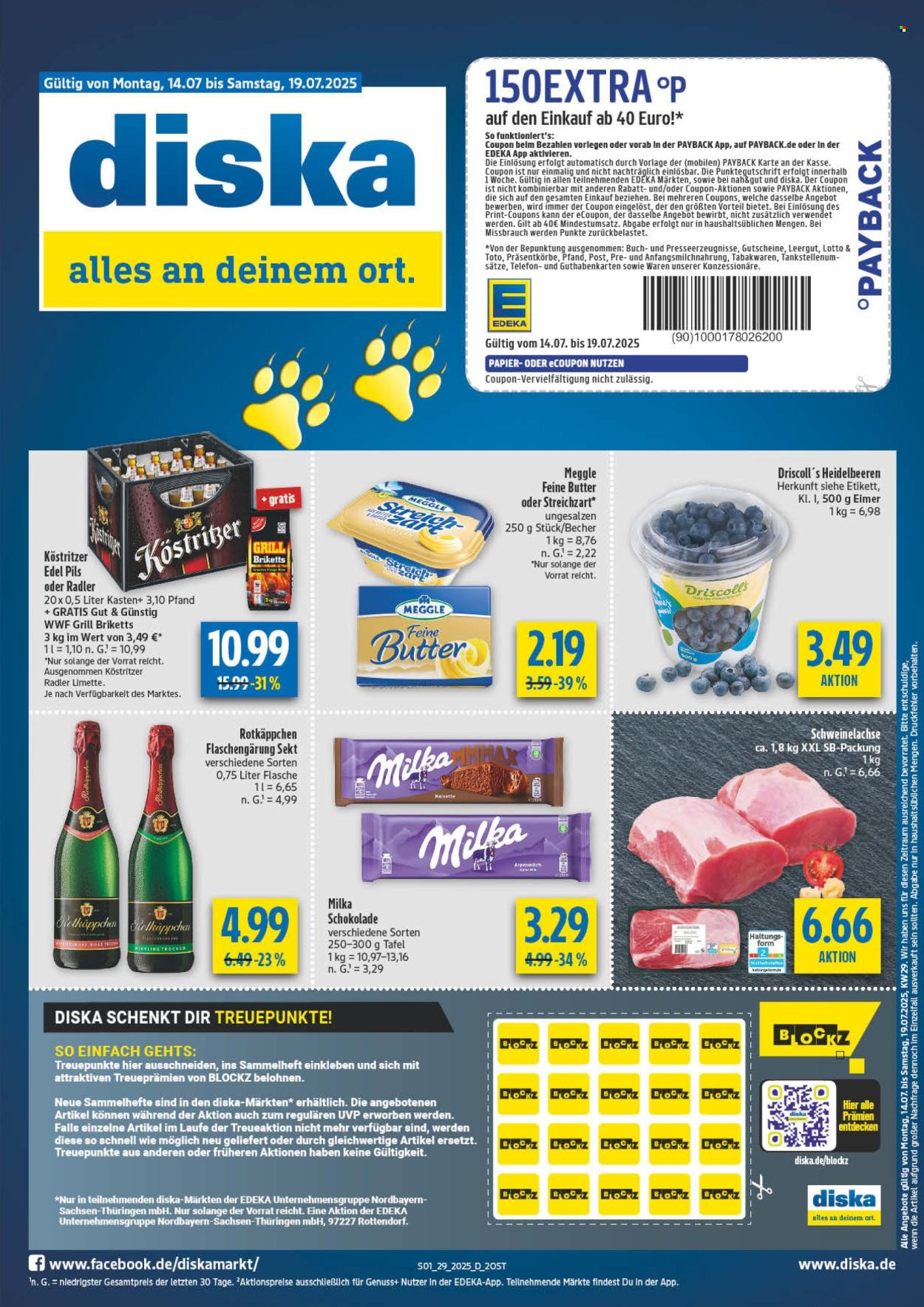 Diska Prospekte  - 14.07.2025 - 19.07.2025. Seite 1