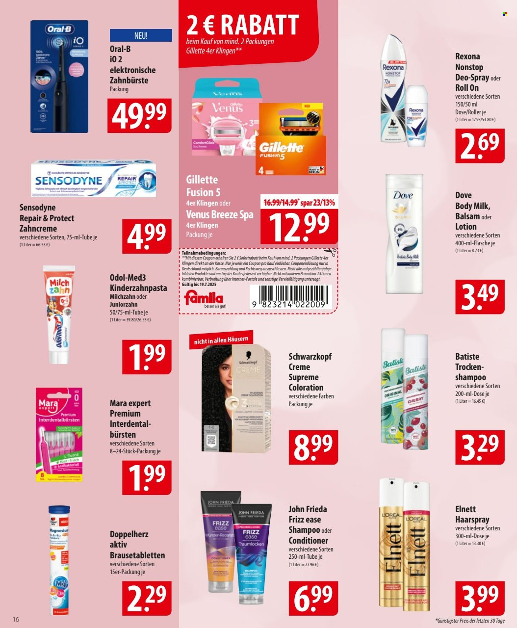 famila Prospekte  - 14.07.2025 - 19.07.2025. Seite 16