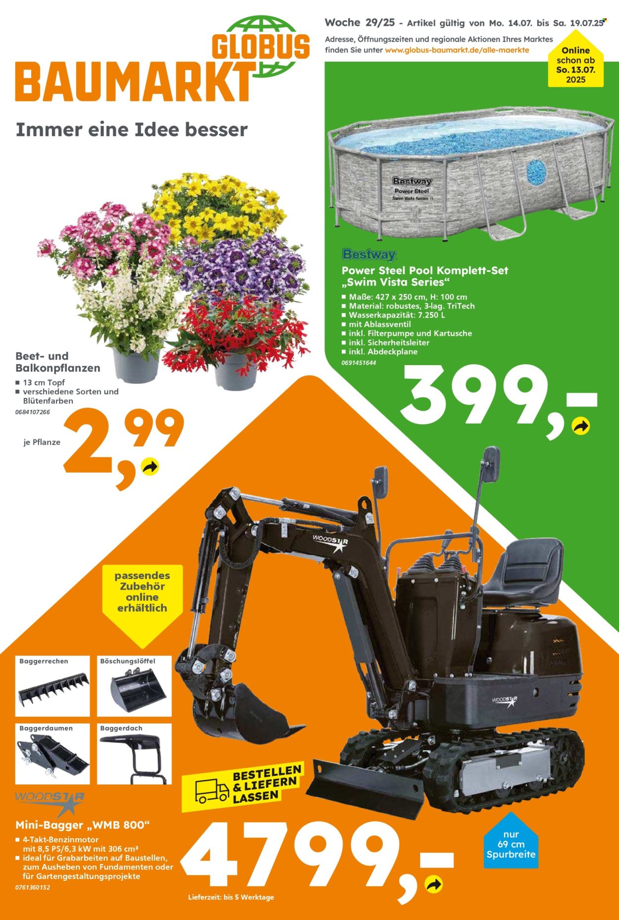 Globus Baumarkt Prospekte  - 14.07.2025 - 19.07.2025. Seite 1