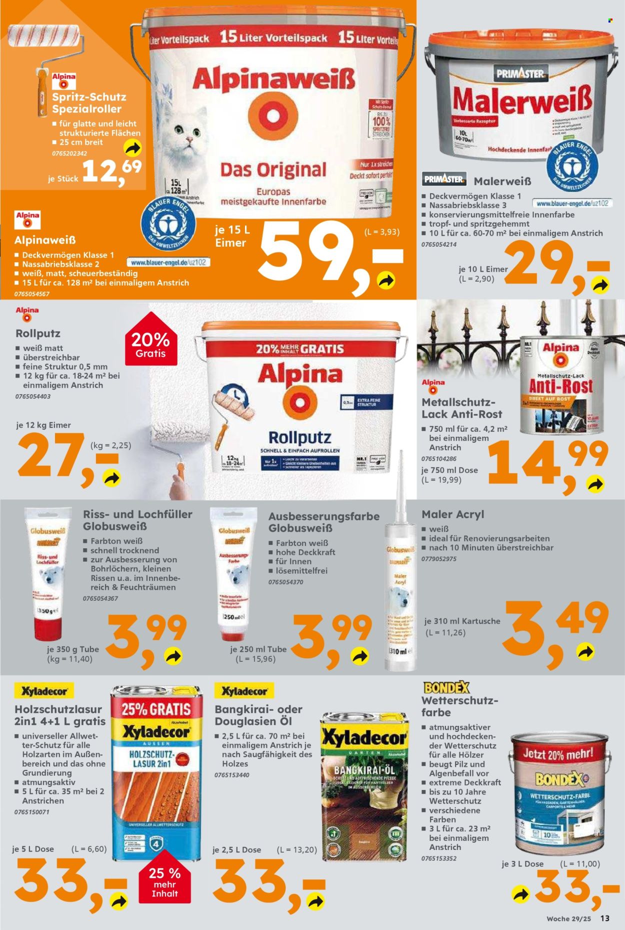 Globus Baumarkt Prospekte  - 14.07.2025 - 19.07.2025. Seite 13