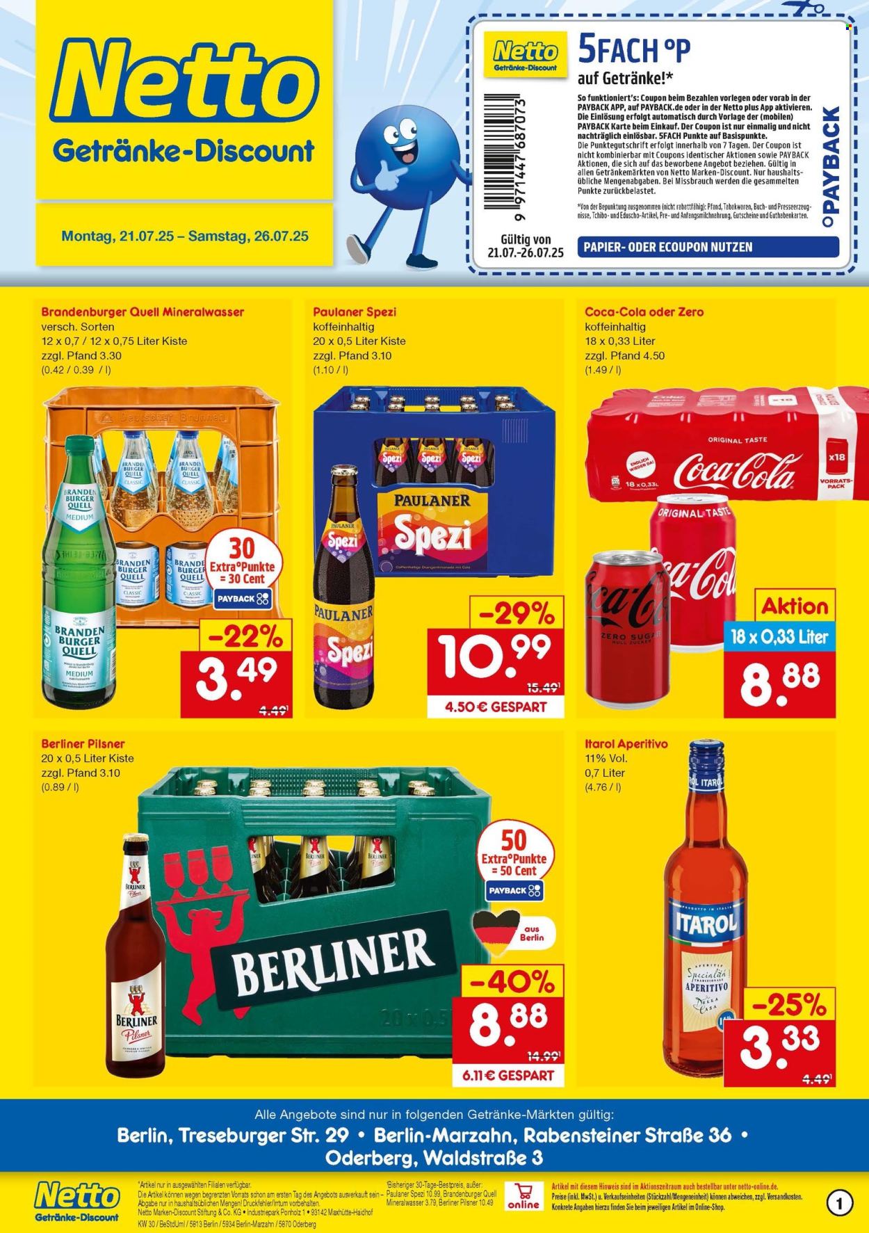 Netto Marken-Discount Prospekte  - 21.07.2025 - 26.07.2025. Seite 1
