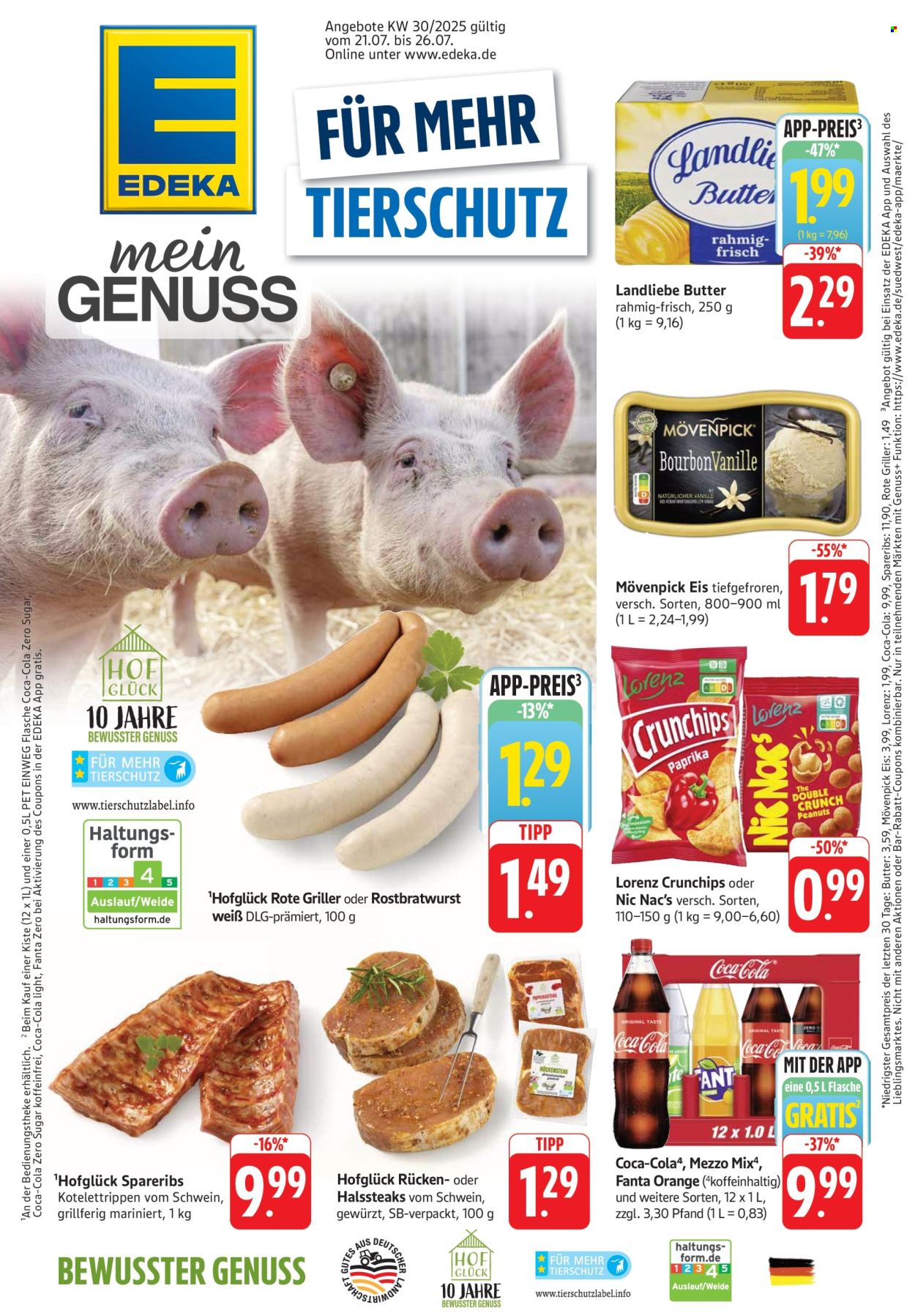 Edeka Prospekte  - 21.07.2025 - 26.07.2025. Seite 1
