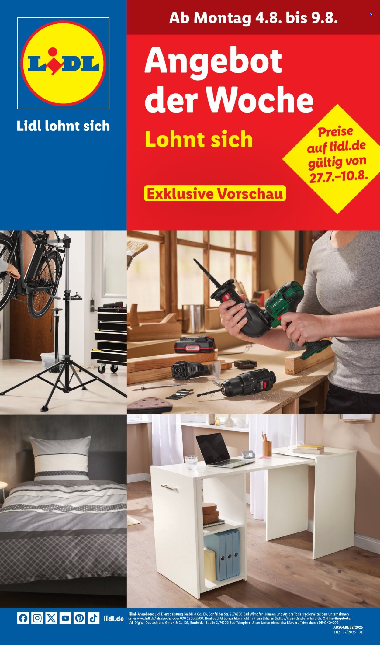 Lidl Prospekte  - 4.08.2025 - 9.08.2025. Seite 1