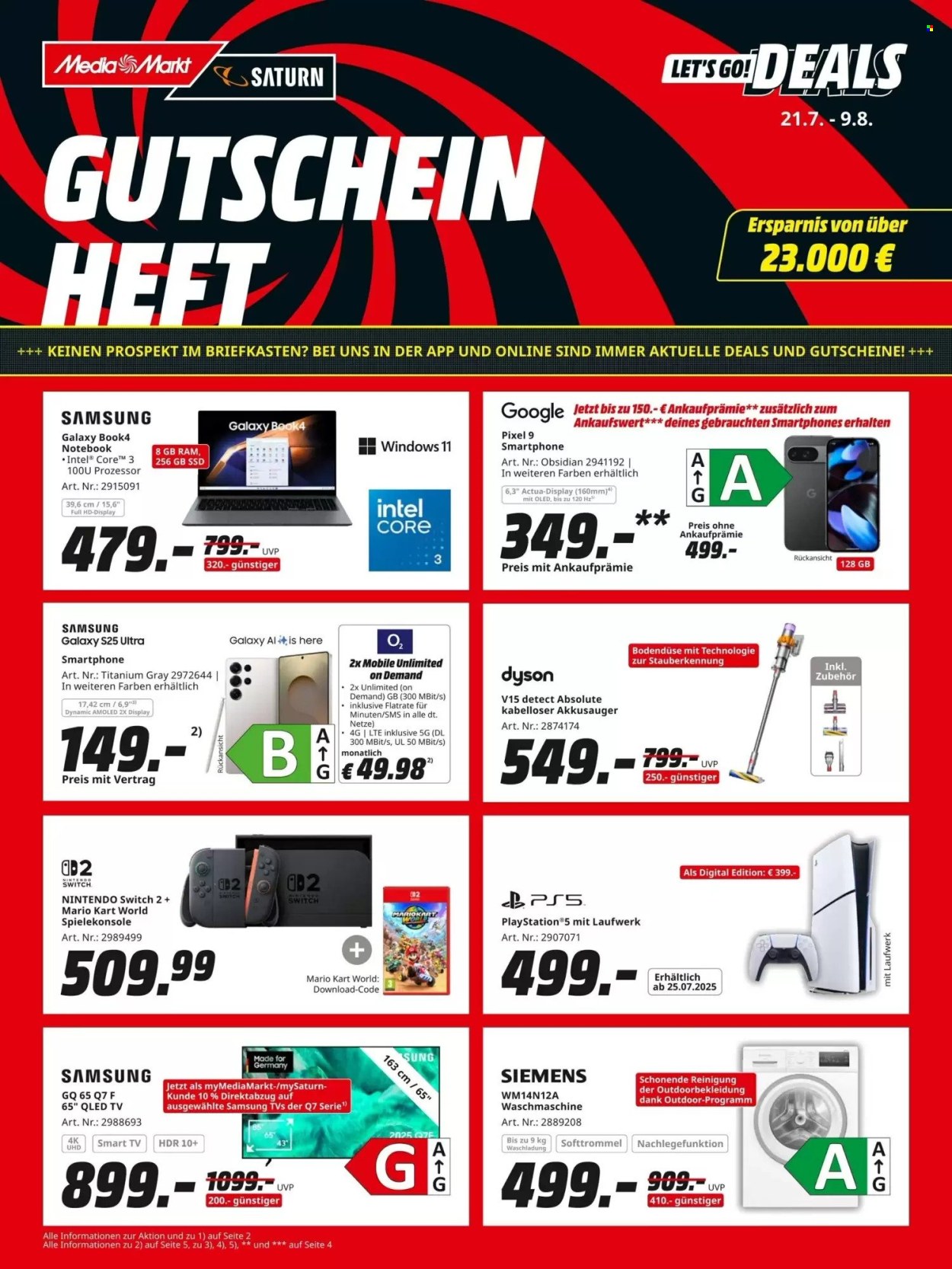 MediaMarkt Prospekte  - 21.07.2025 - 11.08.2025. Seite 1