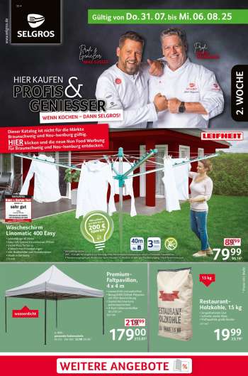 Prospekte Selgros - 31.07.2025 - 6.08.2025.