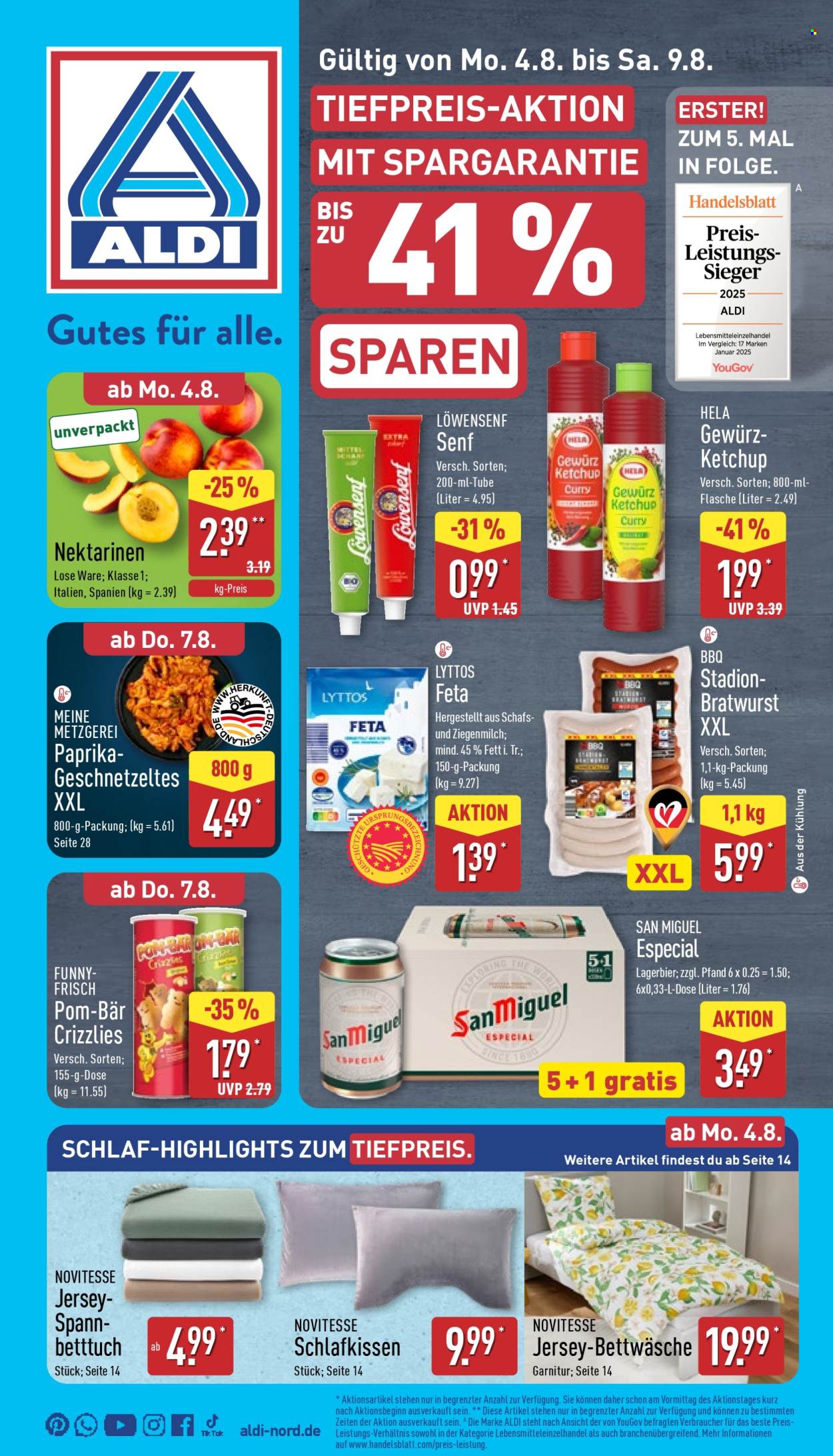 ALDI Nord Prospekte  - 4.08.2025 - 9.08.2025. Seite 1