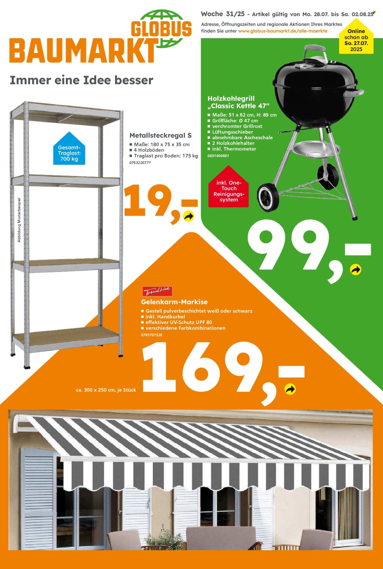 Globus Baumarkt Prospekte  - 28.07.2025 - 2.08.2025. Seite 1