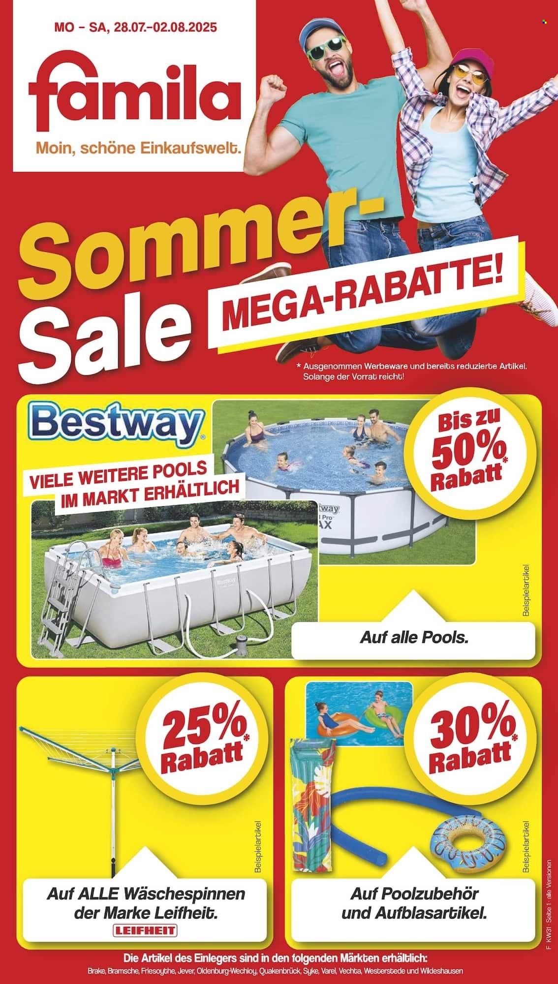 famila Prospekte  - 28.07.2025 - 2.08.2025. Seite 1