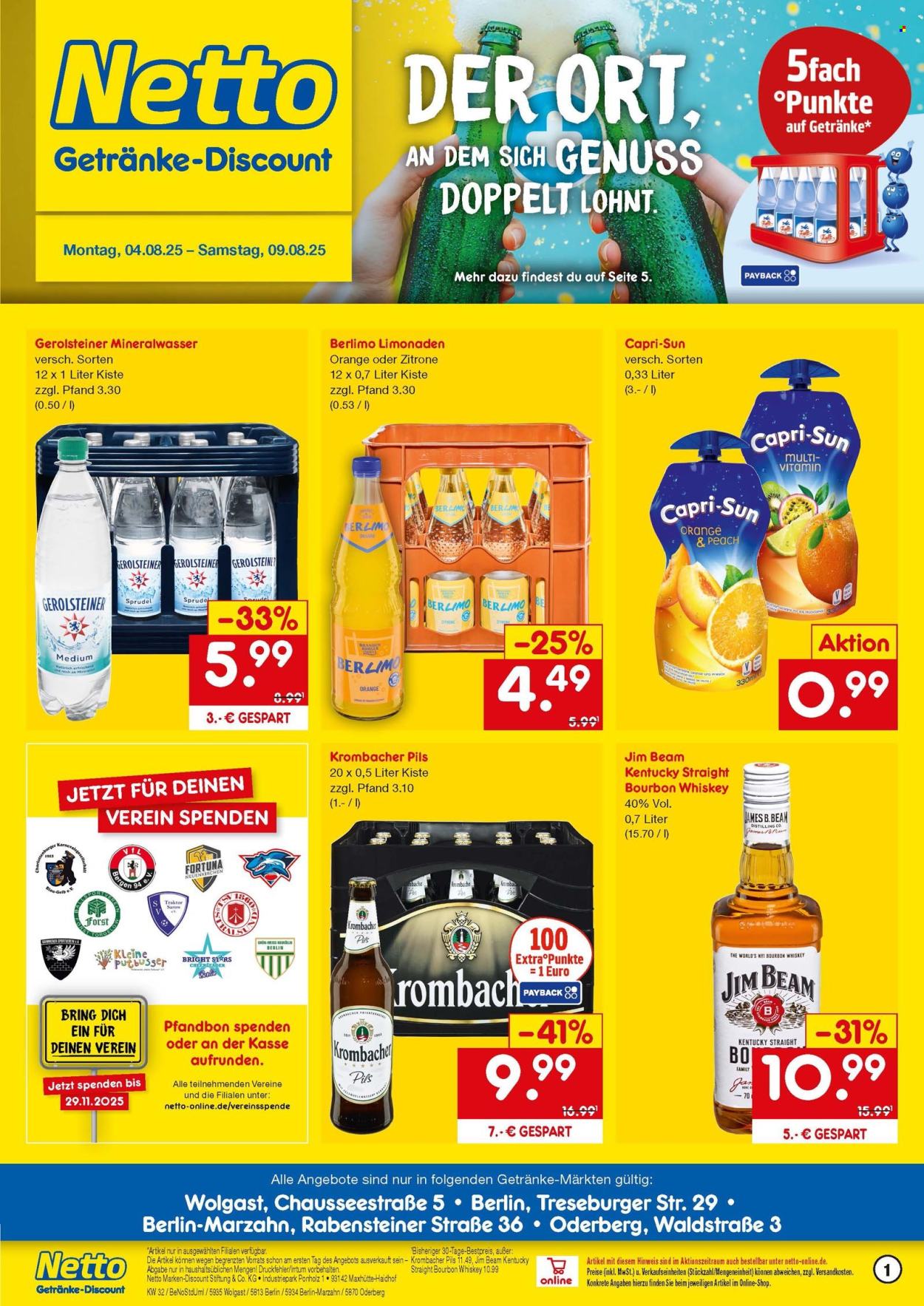 Netto Marken-Discount Prospekte  - 4.08.2025 - 9.08.2025. Seite 1