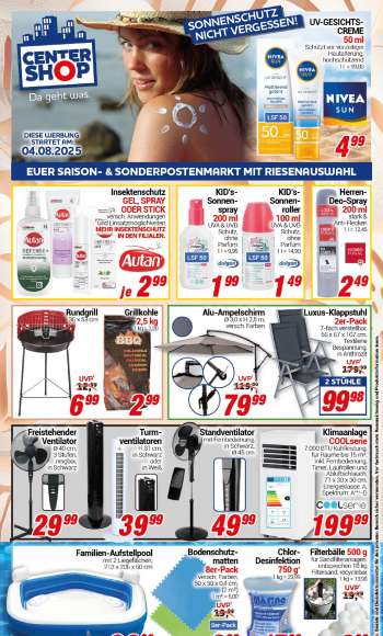 Prospekte CENTERSHOP - 4.08.2025 - 9.08.2025.