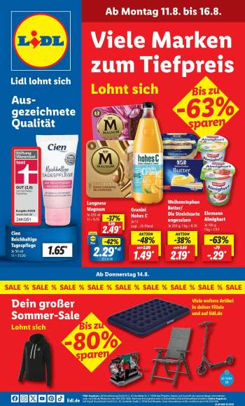 Prospekte Lidl - 11.08.2025 - 16.08.2025.