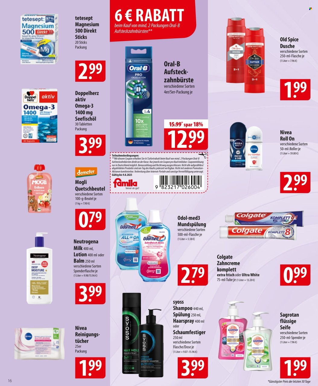 famila Prospekte  - 4.08.2025 - 9.08.2025. Seite 16