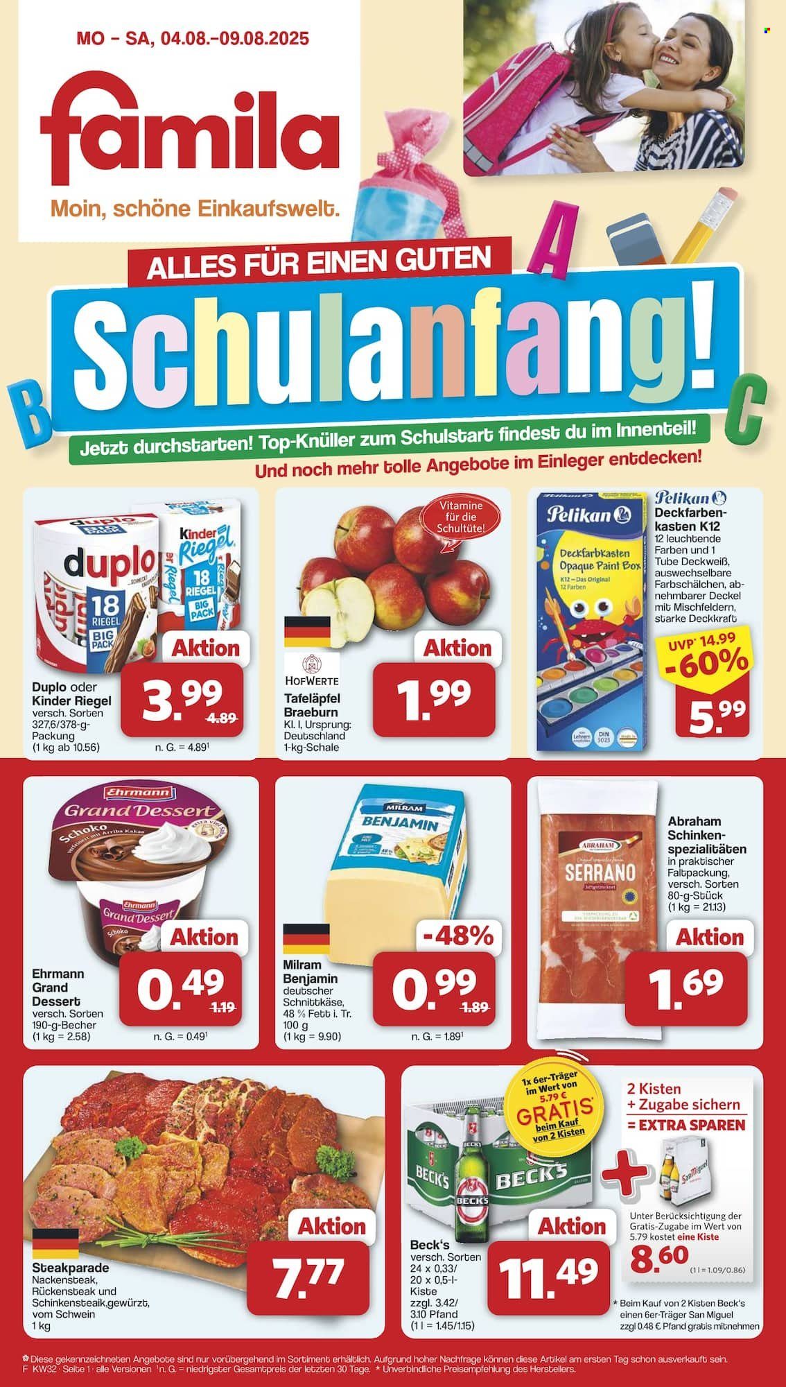 famila Prospekte  - 4.08.2025 - 9.08.2025. Seite 1