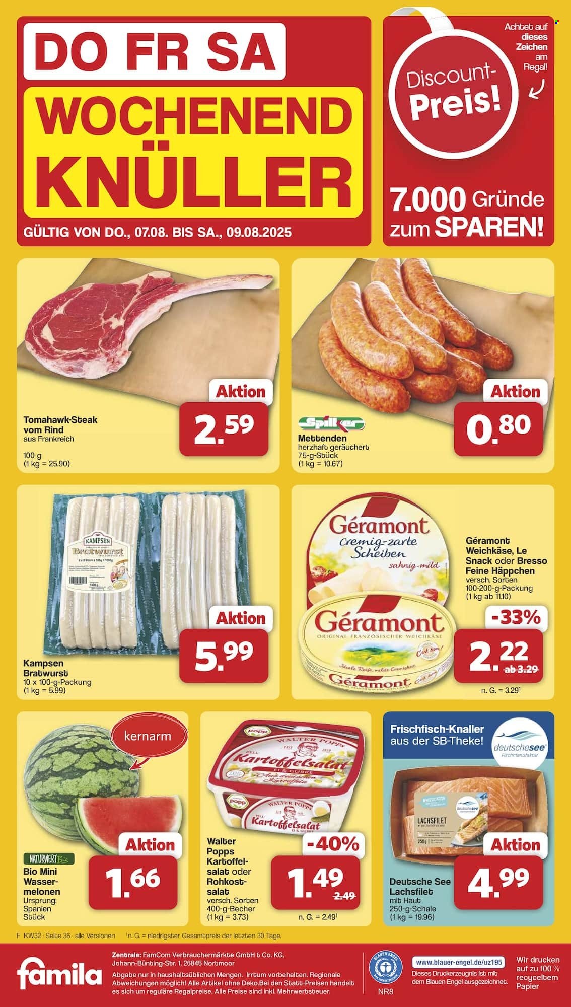 famila Prospekte  - 4.08.2025 - 9.08.2025. Seite 39