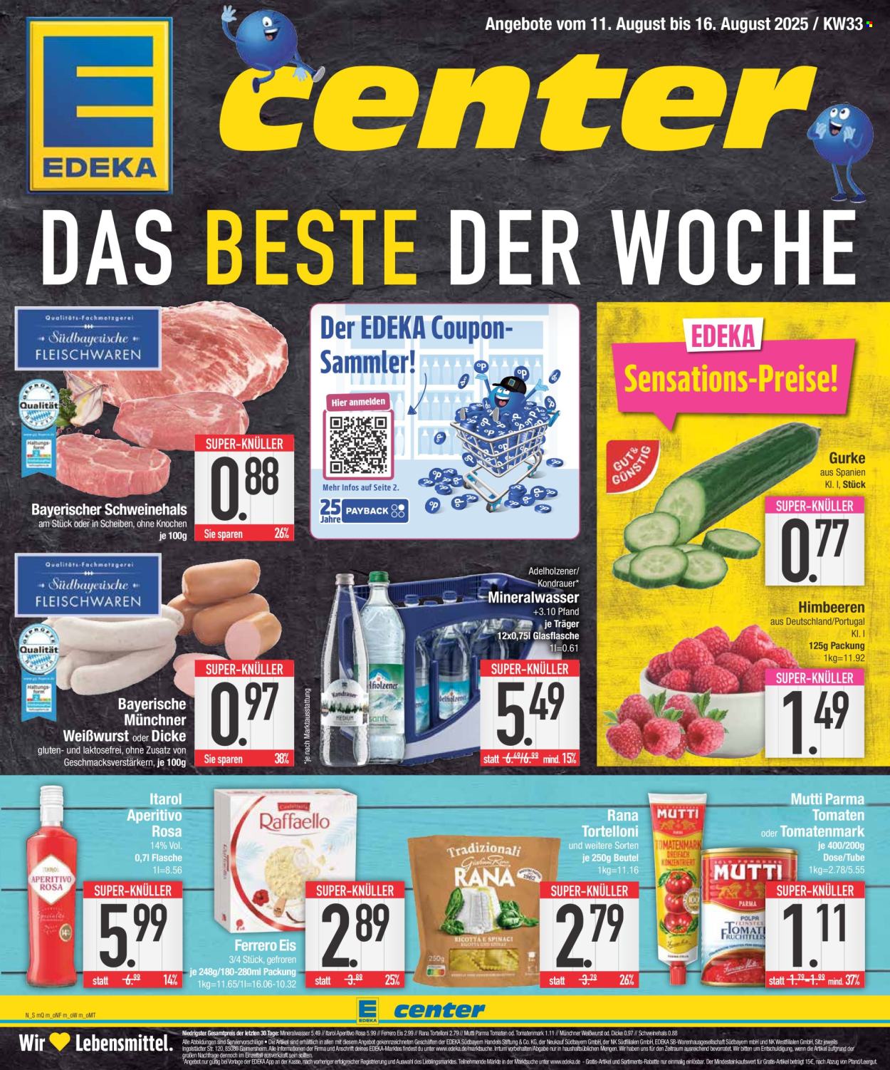 Edeka Prospekte  - 11.08.2025 - 16.08.2025. Seite 1