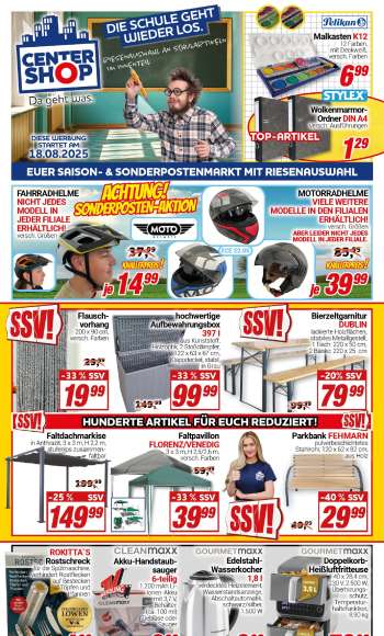 Prospekte CENTERSHOP - 18.08.2025 - 23.08.2025.