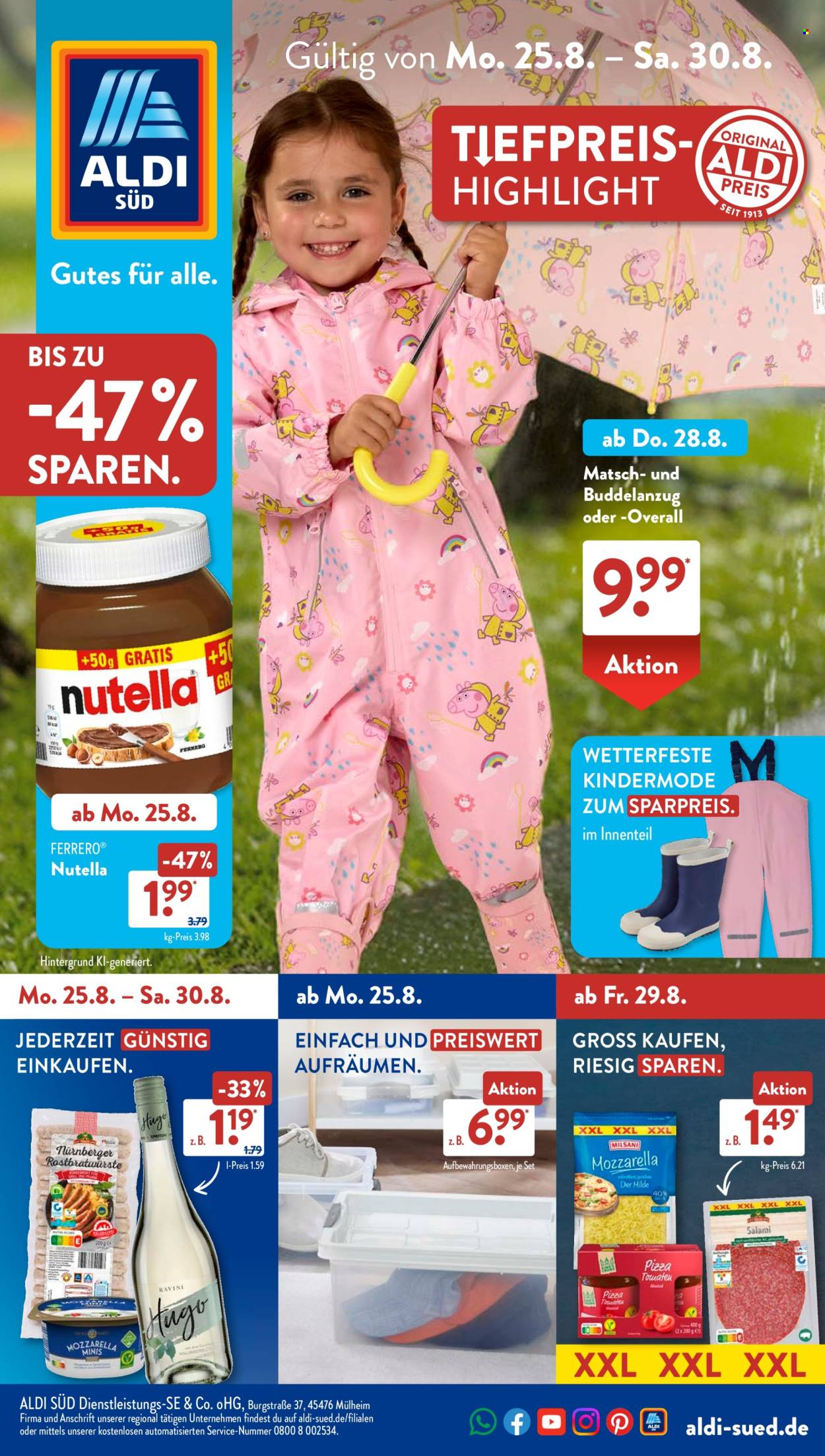 ALDI SÜD Prospekte  - 25.08.2025 - 30.08.2025. Seite 1