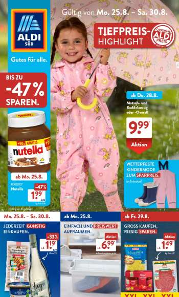 Prospekte ALDI SÜD - 25.08.2025 - 30.08.2025.