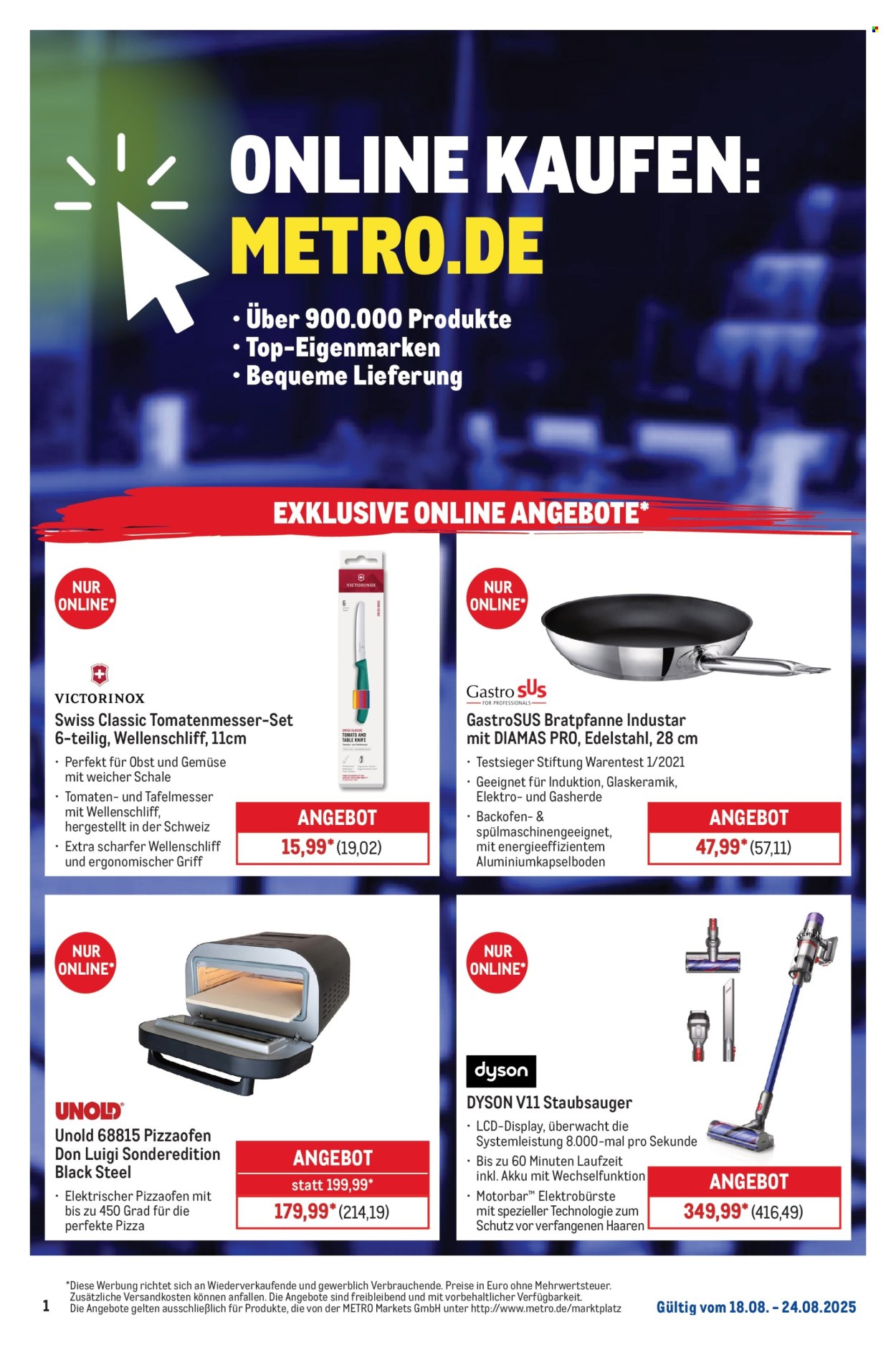 Metro Prospekte  - 18.08.2025 - 24.08.2025. Seite 1