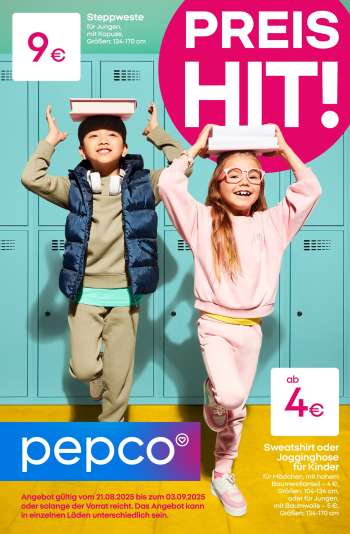 Prospekte Pepco - 21.08.2025 - 3.09.2025.