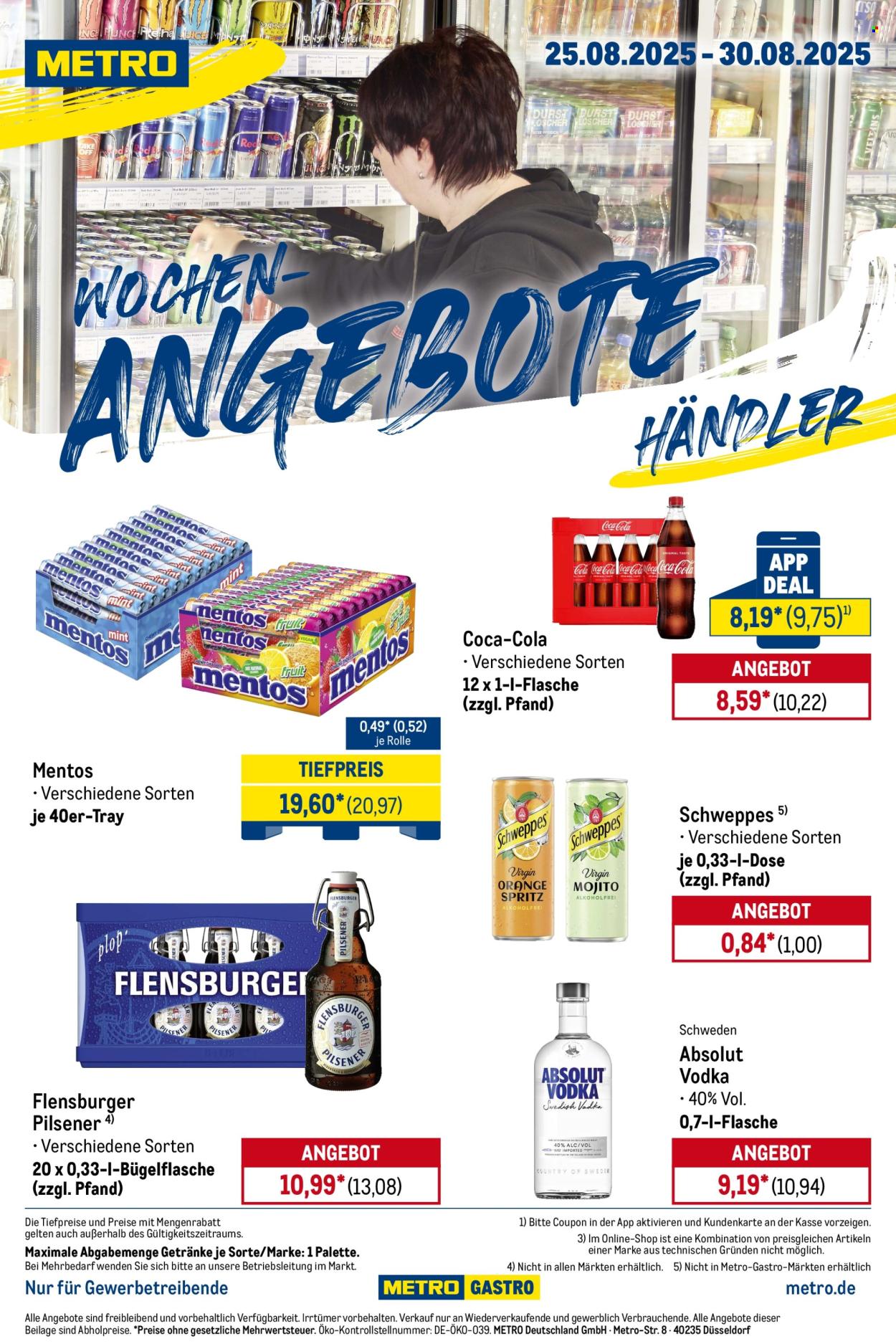 Metro Prospekte  - 25.08.2025 - 30.08.2025. Seite 1