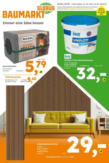 Prospekte Globus Baumarkt - 25.08.2025 - 30.08.2025.