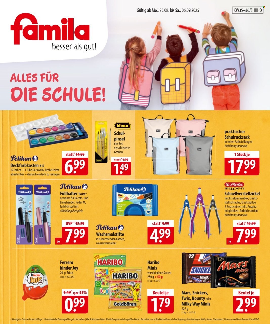 famila Prospekte  - 25.08.2025 - 6.09.2025. Seite 1