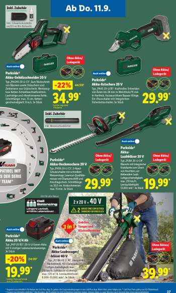 thumbnail - PARKSIDE® Akku-Astschere 20 V