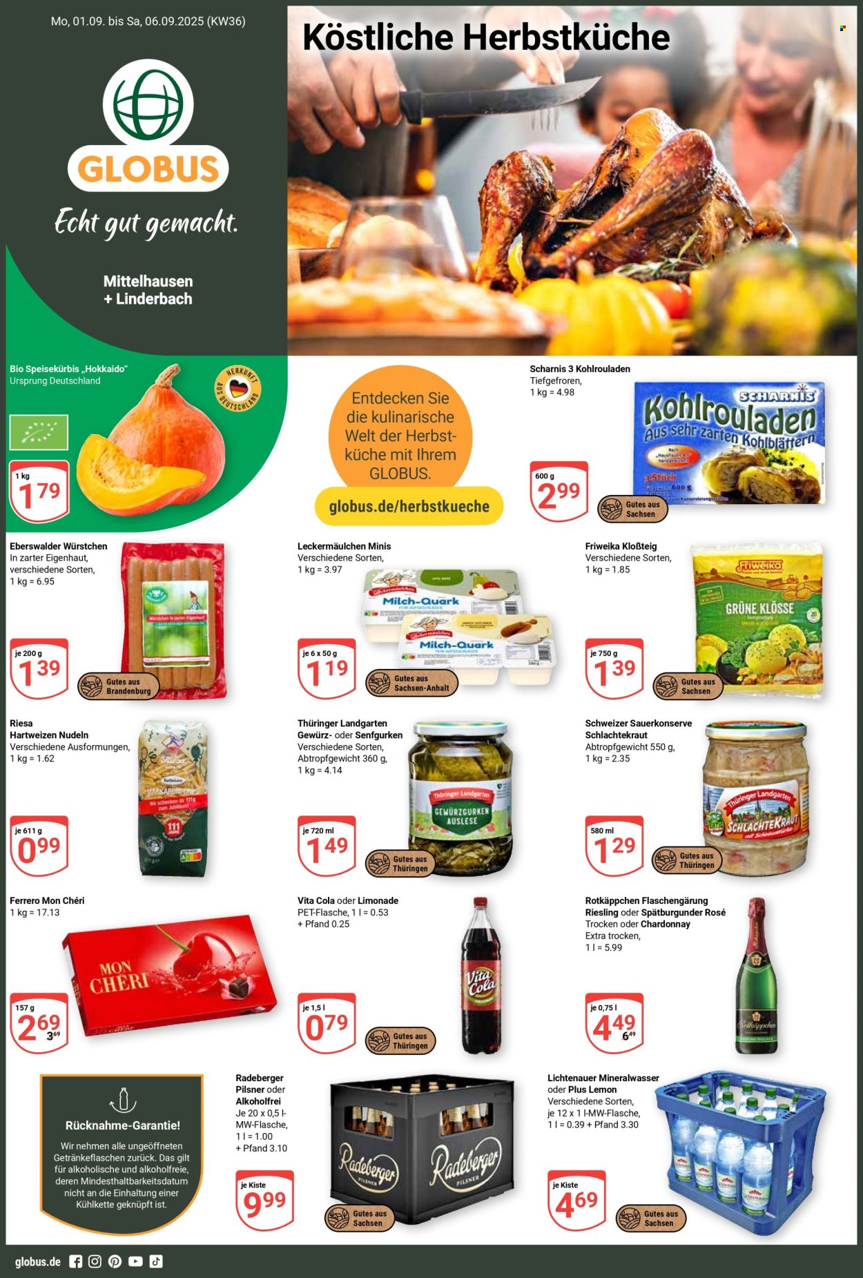 Globus Prospekte  - 1.09.2025 - 6.09.2025. Seite 1
